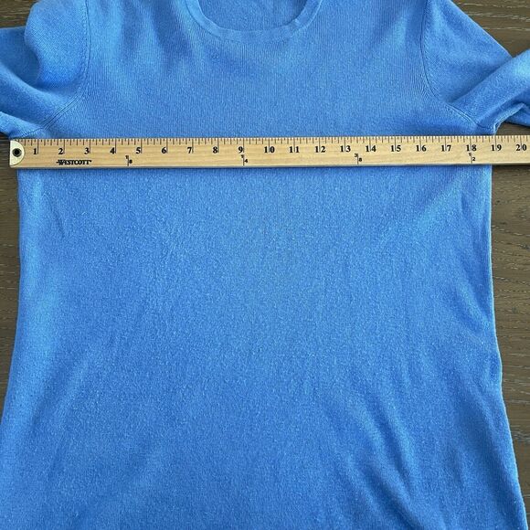 J. McLaughlin Jamey Sweater Womens Large JMC Blue Stretch Golden Button Detail - Picture 7 of 10